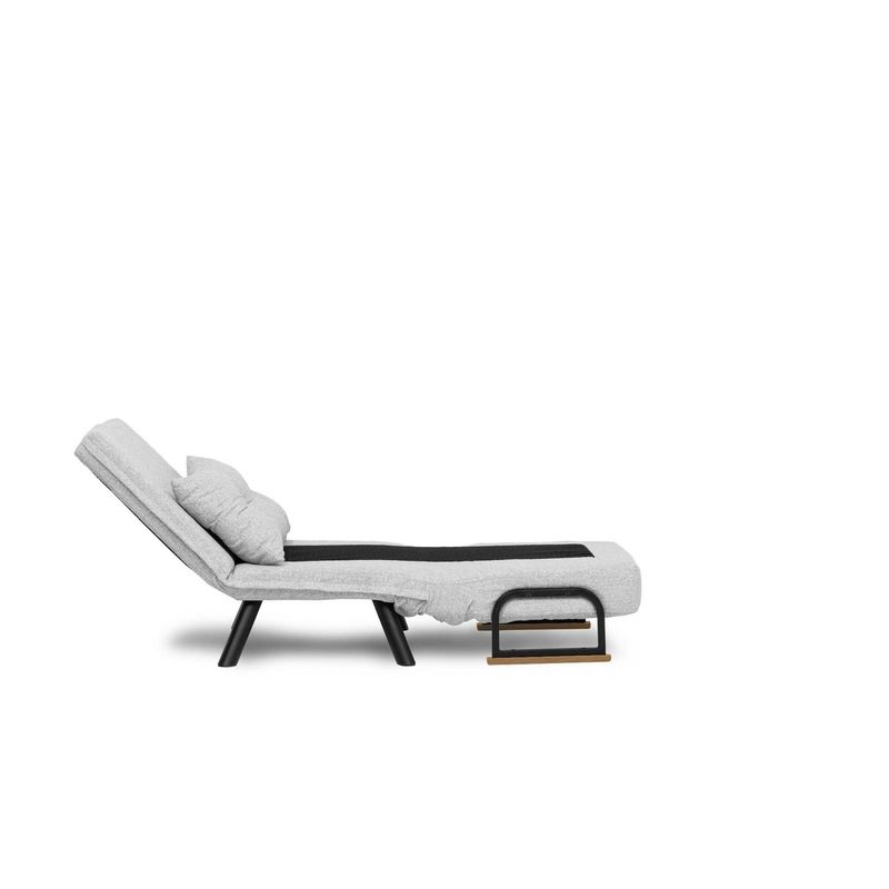Casa si Gradina - Mobilier - Canapele si coltare - Canapele - Canapea extensibila, Hanah Home, stofa teddy, gri, 175x60 cm - Infinity.ro