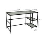 Casa si Gradina - Mobilier - Mese si birouri - Birouri - Birou, Hanah Home, sticla calita, negru, 130x60x75 cm - Infinity.ro