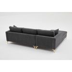 Casa si Gradina - Mobilier - Canapele si coltare - Coltare - Coltar, Atelier Del Sofa, lemn de fag, antracit si auriu, 258x181x83 cm, 825BLC2805 - Infinity.ro