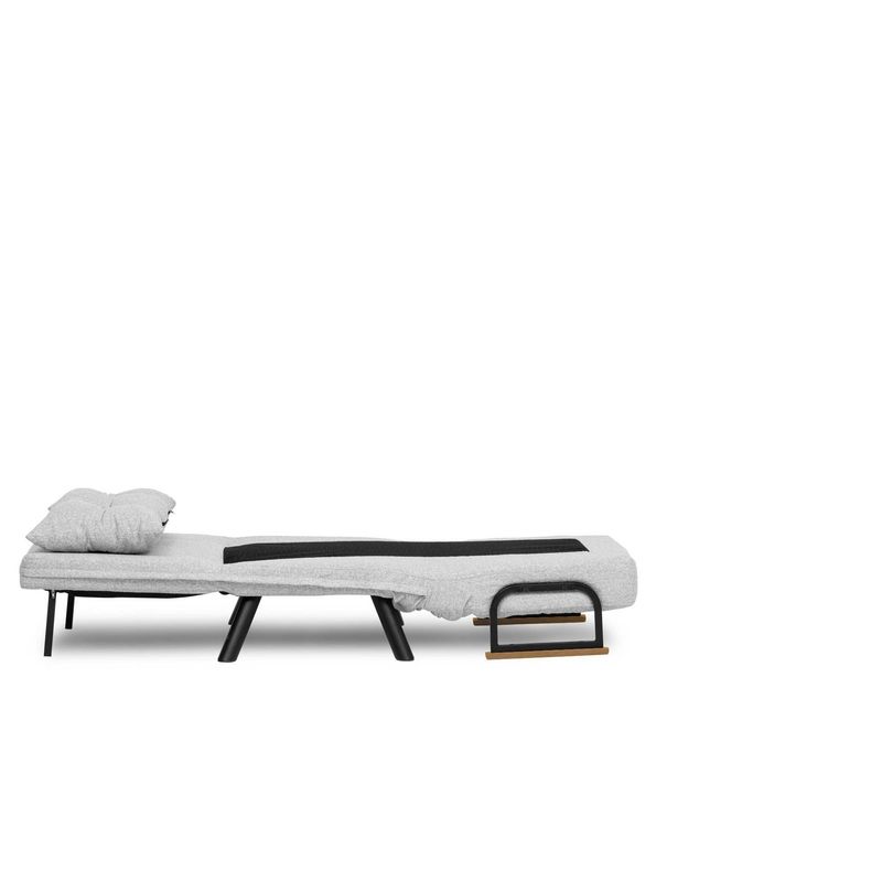Casa si Gradina - Mobilier - Canapele si coltare - Canapele - Canapea extensibila, Hanah Home, stofa teddy, gri, 175x60 cm - Infinity.ro