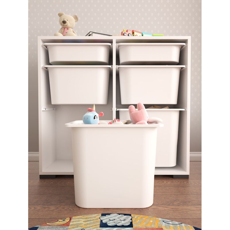 Casa si Gradina - Mobilier - Organizare si depozitare - Cutii depozitare - Dulap multifunctional, Hanah Home, pal melaminat, alb, 90x30x84 cm - Infinity.ro
