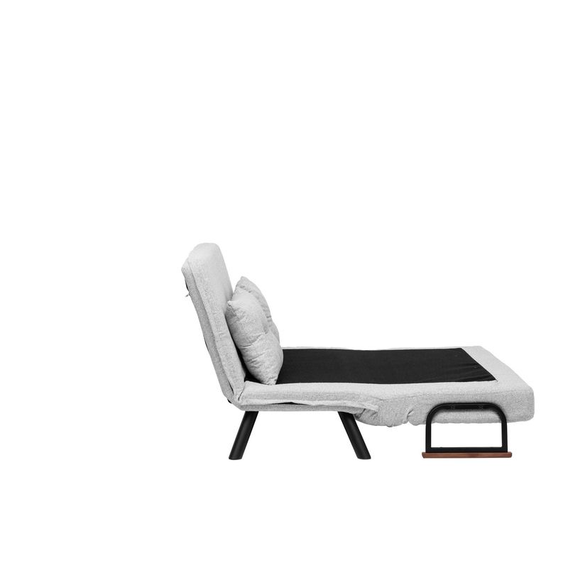 Casa si Gradina - Mobilier - Canapele si coltare - Canapele - Canapea extensibila 2 locuri, Hanah Home, stofa teddy, gri - Infinity.ro