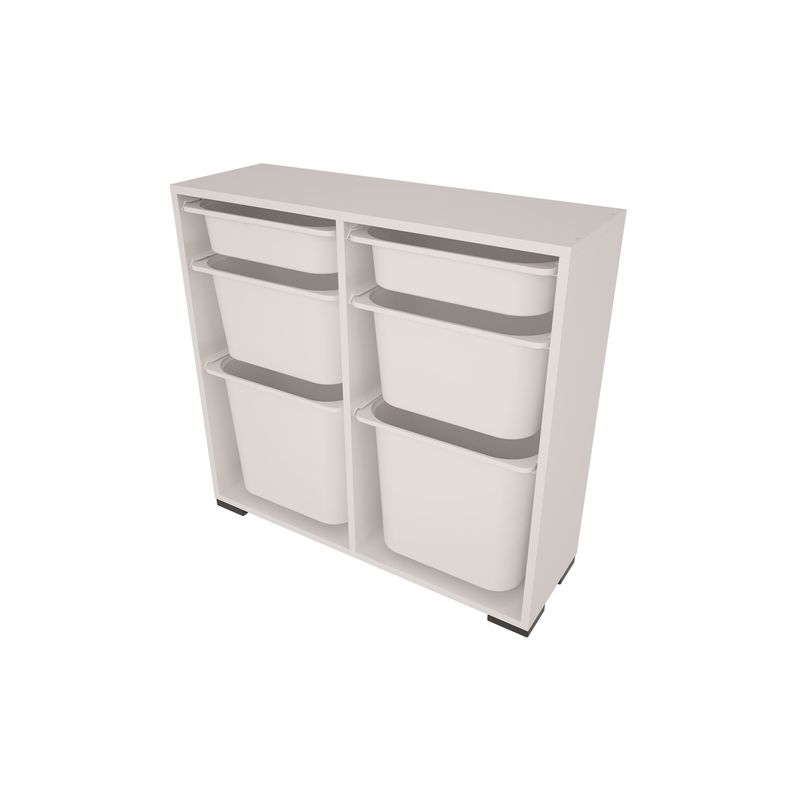 Casa si Gradina - Mobilier - Organizare si depozitare - Cutii depozitare - Dulap multifunctional, Hanah Home, pal melaminat, alb, 90x30x84 cm - Infinity.ro