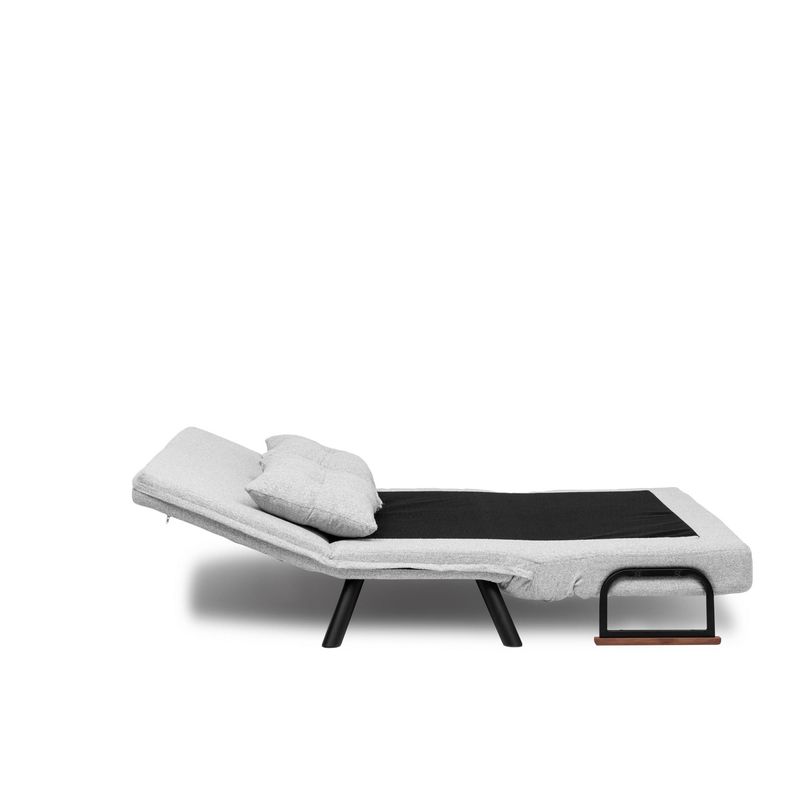 Casa si Gradina - Mobilier - Canapele si coltare - Canapele - Canapea extensibila 2 locuri, Hanah Home, stofa teddy, gri - Infinity.ro