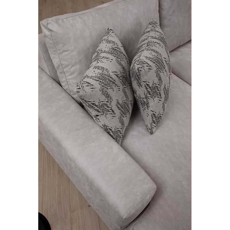 Casa si Gradina - Mobilier - Canapele si coltare - Coltare - Coltar, Hanah Home, lemn de fag si pal, bej, 155x314x200 cm - Infinity.ro