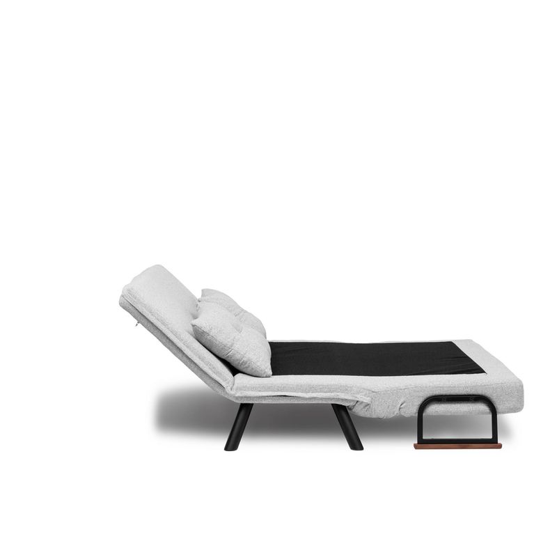 Casa si Gradina - Mobilier - Canapele si coltare - Canapele - Canapea extensibila 2 locuri, Hanah Home, stofa teddy, gri - Infinity.ro