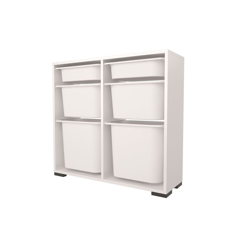Casa si Gradina - Mobilier - Organizare si depozitare - Cutii depozitare - Dulap multifunctional, Hanah Home, pal melaminat, alb, 90x30x84 cm - Infinity.ro
