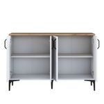Casa si Gradina - Mobilier - Comode si corpuri - Comode - Comoda, Hanah Home, pal melaminat, alb si nuc, 120x40x78.6 cm - Infinity.ro
