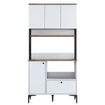Casa si Gradina - Mobilier - Comode si corpuri - Corpuri bucatarie - Dulap multifunctional, Hanah Home, PAL melaminat, alb nuc, 90x38x184.2 cm - Infinity.ro