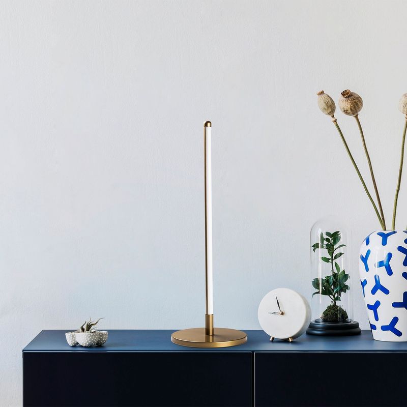 Casa si Gradina - Corpuri si surse de iluminat - Veioze si lampi - Veioze - Veioza, Opviq, metal, auriu, 18x51 cm - Infinity.ro