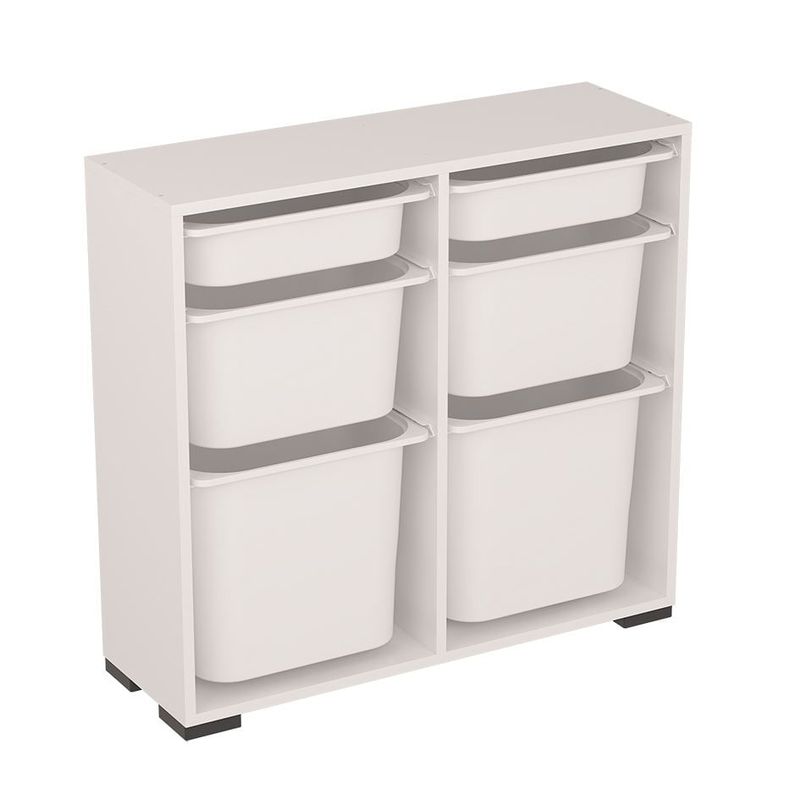 Casa si Gradina - Mobilier - Organizare si depozitare - Cutii depozitare - Dulap multifunctional, Hanah Home, pal melaminat, alb, 90x30x84 cm - Infinity.ro