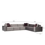 Casa si Gradina - Mobilier - Canapele si coltare - Coltare - Coltar, Atelier Del Sofa, lemn fag si pal, gri, 388x300x100 cm - Infinity.ro