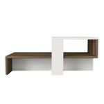 Casa si Gradina - Mobilier - Mese si birouri - Masute de cafea - Masuta de cafea, Hanah Home, pal melaminat, alb si nuc, 80x43.6x16.3 cm - Infinity.ro