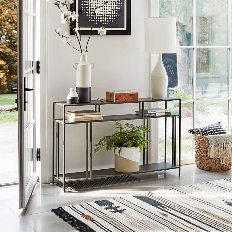 Casa si Gradina - Mobilier - Comode si corpuri - Console - Consola, Hanah Home, pal melaminat, negru, 110x30x78 cm - Infinity.ro