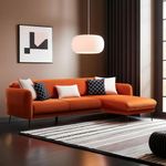 Casa si Gradina - Mobilier - Canapele si coltare - Coltare - Coltar extensibil, Hanah Home, lemn fag si pal, portocaliu, 270x170x98 cm - Infinity.ro