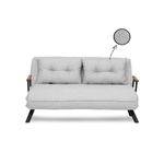 Casa si Gradina - Mobilier - Canapele si coltare - Canapele - Canapea extensibila 2 locuri, Hanah Home, stofa teddy, gri - Infinity.ro