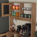 Casa si Gradina - Mobilier - Comode si corpuri - Corpuri bucatarie - Dulap multifunctional, Hanah Home, pal, stejar caucazian, 96x40x187 cm - Infinity.ro