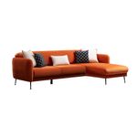 Casa si Gradina - Mobilier - Canapele si coltare - Coltare - Coltar extensibil, Hanah Home, lemn fag si pal, portocaliu, 270x170x98 cm - Infinity.ro