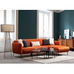 Casa si Gradina - Mobilier - Canapele si coltare - Coltare - Coltar extensibil, Hanah Home, lemn fag si pal, portocaliu, 270x170x98 cm - Infinity.ro