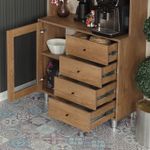 Casa si Gradina - Mobilier - Comode si corpuri - Corpuri bucatarie - Dulap multifunctional, Hanah Home, pal, stejar caucazian, 96x40x187 cm - Infinity.ro