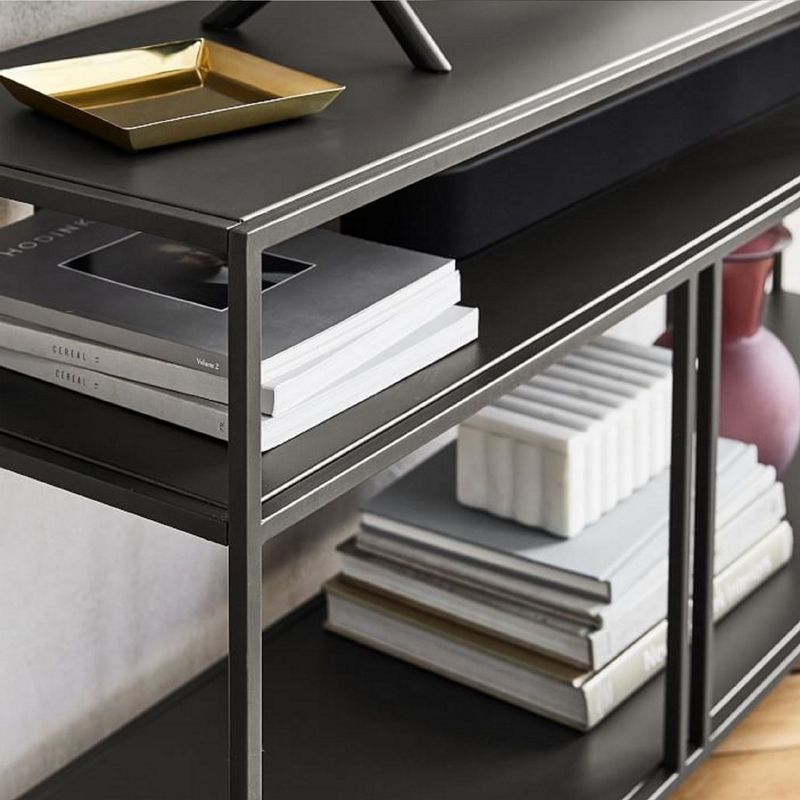 Casa si Gradina - Mobilier - Comode si corpuri - Console - Consola, Hanah Home, pal melaminat, negru, 110x30x78 cm - Infinity.ro