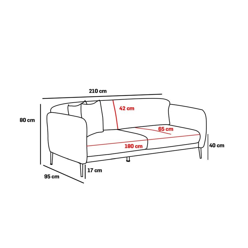 Casa si Gradina - Mobilier - Canapele si coltare - Canapele - Canapea extensibila 3 locuri, Hanah Home, lemn de fag, crem auriu, 210x80x95 cm - Infinity.ro