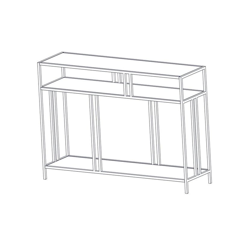 Casa si Gradina - Mobilier - Comode si corpuri - Console - Consola, Hanah Home, pal melaminat, negru, 110x30x78 cm - Infinity.ro