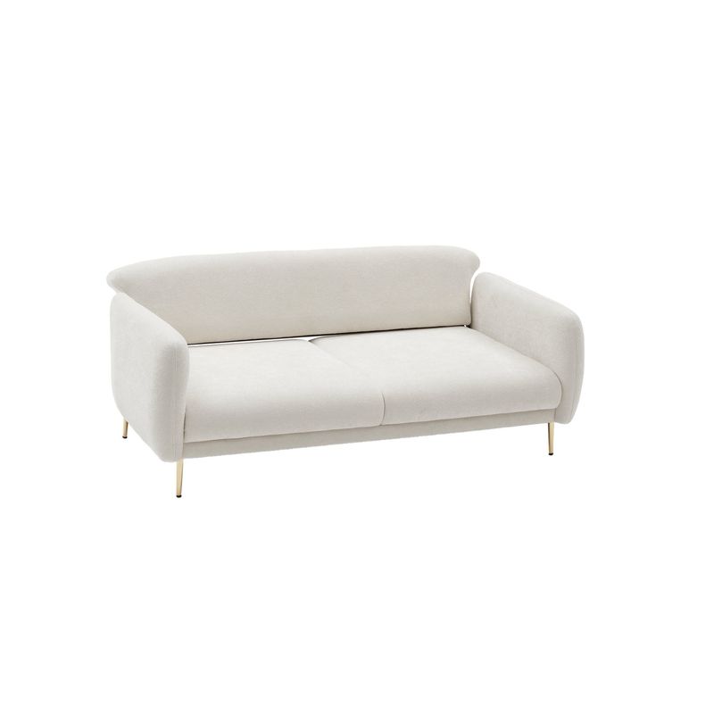 Casa si Gradina - Mobilier - Canapele si coltare - Canapele - Canapea extensibila 3 locuri, Hanah Home, lemn de fag, crem auriu, 210x80x95 cm - Infinity.ro