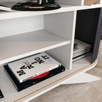 Casa si Gradina - Mobilier - Comode si corpuri - Console - Consola, Hanah Home, pal melaminat, alb si antracit, 150x43x75 cm - Infinity.ro