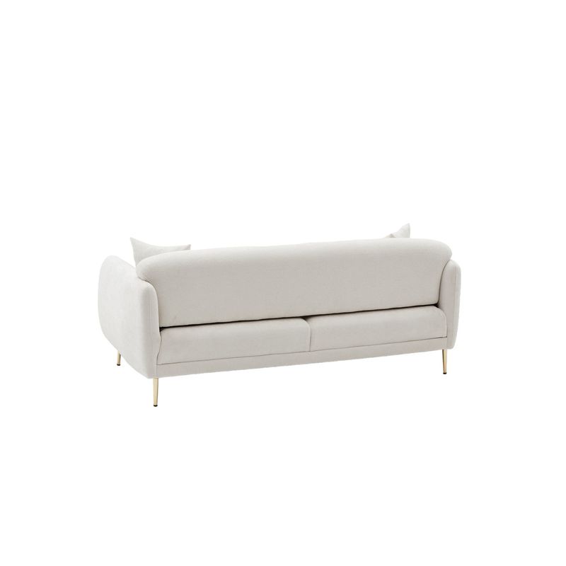 Casa si Gradina - Mobilier - Canapele si coltare - Canapele - Canapea extensibila 3 locuri, Hanah Home, lemn de fag, crem auriu, 210x80x95 cm - Infinity.ro