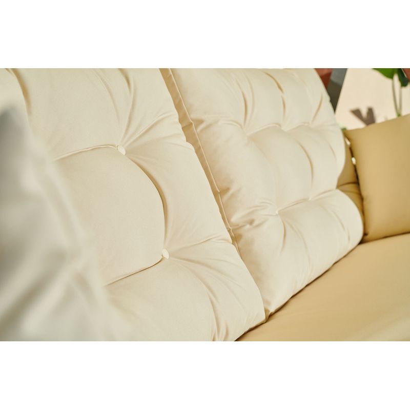 Casa si Gradina - Gradina si terasa - Balansoare si hamace - Balansoare - Balansoar de gradina, Hanah Home, lemn de pin, natural bej, 236x190x175 cm - Infinity.ro