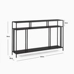 Casa si Gradina - Mobilier - Comode si corpuri - Console - Consola, Hanah Home, pal melaminat, negru, 110x30x78 cm - Infinity.ro