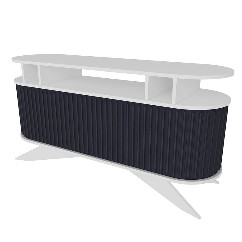 Casa si Gradina - Mobilier - Comode si corpuri - Console - Consola, Hanah Home, pal melaminat, alb si antracit, 150x43x75 cm - Infinity.ro
