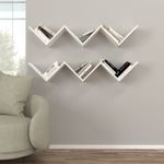 Casa si Gradina - Mobilier - Biblioteci si rafturi - Rafturi - Raft de perete, Hanah Home, pal melaminat, alb, 129x50x22 cm - Infinity.ro