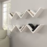 Casa si Gradina - Mobilier - Biblioteci si rafturi - Rafturi - Raft de perete, Hanah Home, pal melaminat, alb, 129x50x22 cm - Infinity.ro