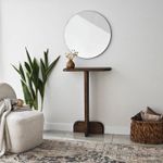 Casa si Gradina - Mobilier - Comode si corpuri - Console - Consola, Hanah Home, lemn masiv, nuc, 80x25x85 cm - Infinity.ro