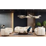Casa si Gradina - Mobilier - Canapele si coltare - Canapele - Canapea 3 locuri, Hanah Home, lemn fag si pal, crem, 236x91x76 cm - Infinity.ro