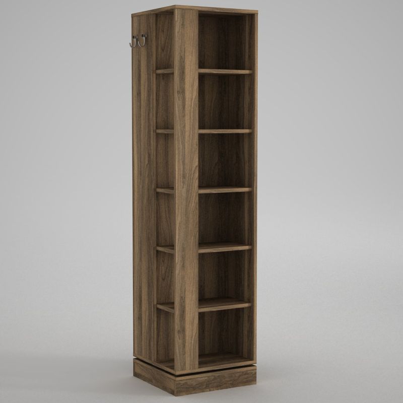 Casa si Gradina - Mobilier - Organizare si depozitare - Cuiere - Cuier, Hanah Home, panou aglomerat melaminat, nuc, 44.8x44.8x180 cm - Infinity.ro