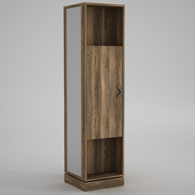 Casa si Gradina - Mobilier - Organizare si depozitare - Cuiere - Cuier, Hanah Home, panou aglomerat melaminat, nuc, 44.8x44.8x180 cm - Infinity.ro