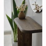 Casa si Gradina - Mobilier - Comode si corpuri - Console - Consola, Hanah Home, lemn masiv, nuc, 80x25x85 cm - Infinity.ro