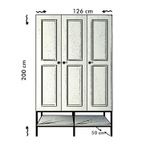 Casa si Gradina - Mobilier - Dulapuri si sifoniere - Sifoniere - Sifonier, Hanah Home, pal melaminat, alb, 126x50x200 cm - Infinity.ro