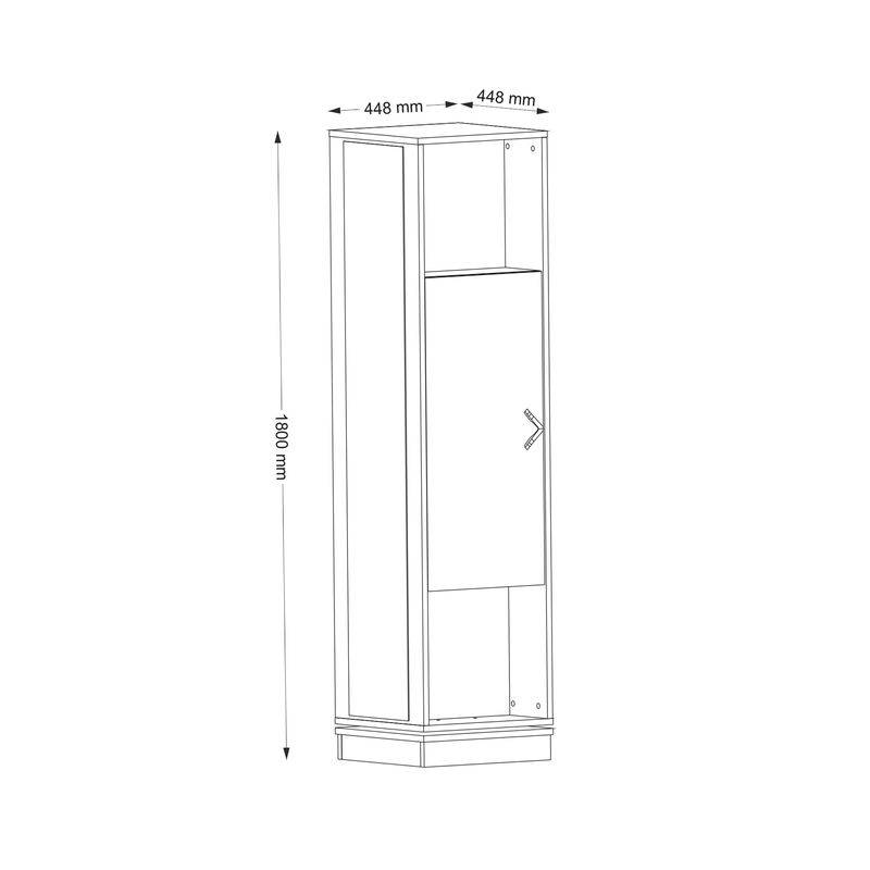 Casa si Gradina - Mobilier - Organizare si depozitare - Cuiere - Cuier, Hanah Home, panou aglomerat melaminat, nuc, 44.8x44.8x180 cm - Infinity.ro
