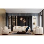 Casa si Gradina - Mobilier - Canapele si coltare - Canapele - Canapea 3 locuri, Hanah Home, lemn fag si pal, crem, 236x91x76 cm - Infinity.ro