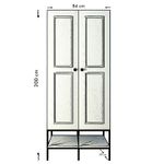 Casa si Gradina - Mobilier - Dulapuri si sifoniere - Sifoniere - Sifonier, Hanah Home, pal melaminat, alb negru auriu, 84x50x200 cm - Infinity.ro