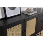 Casa si Gradina - Mobilier - Comode si corpuri - Console - Consola, Hanah Home, pal melaminat, negru, 160x40x90 cm - Infinity.ro