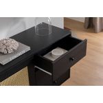 Casa si Gradina - Mobilier - Comode si corpuri - Console - Consola, Hanah Home, pal melaminat, negru, 160x40x90 cm - Infinity.ro