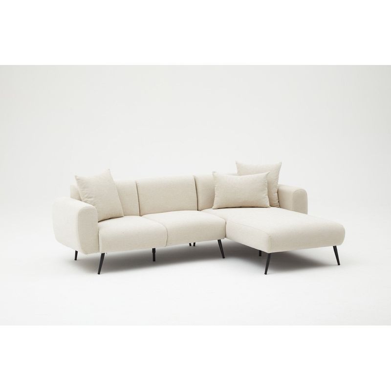 Casa si Gradina - Mobilier - Canapele si coltare - Coltare - Coltar, Atelier Del Sofa, lemn de fag, crem, 252x82x77 cm - Infinity.ro