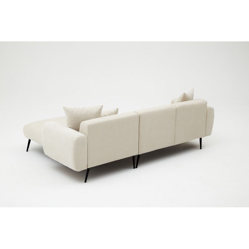 Casa si Gradina - Mobilier - Canapele si coltare - Coltare - Coltar, Atelier Del Sofa, lemn de fag, crem, 252x82x77 cm - Infinity.ro