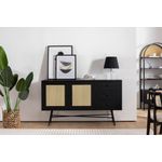 Casa si Gradina - Mobilier - Comode si corpuri - Console - Consola, Hanah Home, pal melaminat, negru, 160x40x90 cm - Infinity.ro