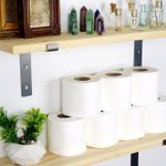 Casa si Gradina - Mobilier - Biblioteci si rafturi - Etajere - Etajera de perete, Hanah Home, lemn de molid, negru si nuc, 60x16x14 cm, 792EVL2802 - Infinity.ro